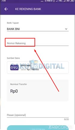 12 Masukkan Nomor Rekening