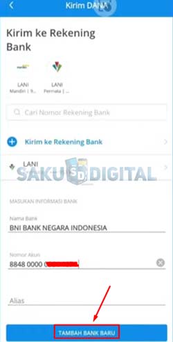 13 Klik Tambah Bank Baru