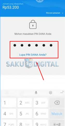 17 Masukkan PIN DANA