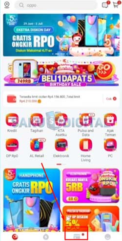 2 Pilih Menu Keuangan