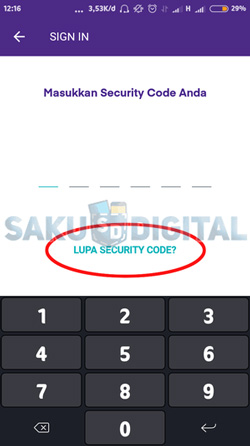 2 Tap Lupa Security Code