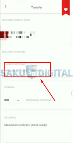 20. Masukkan Nomor Rekening