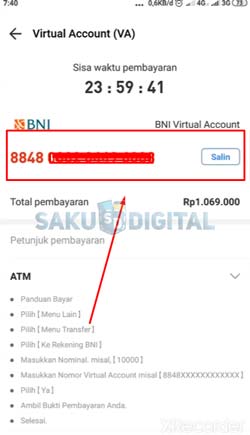 7 Salin Kode Pembayaran