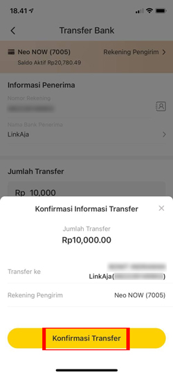 Konfirmasi Top Up 1