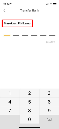 Masukkan PIN Bank Neo