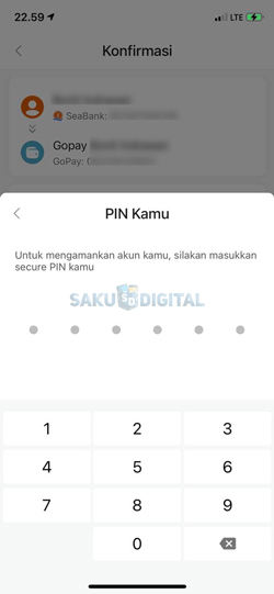 Masukkan PIN SeaBank