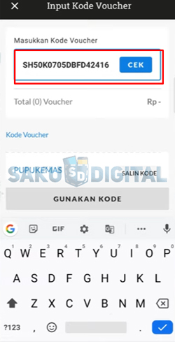 12 Masukkan Kode Voucher