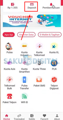2 ilih Menu Deposit