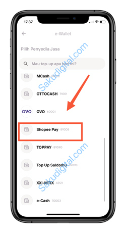 5 Pilih ShopeePay