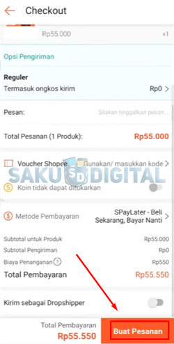 6 Klik Buat Pesanan