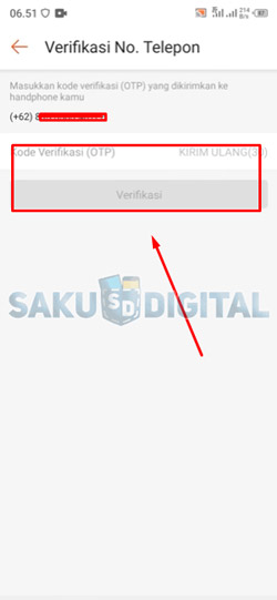 7 Masukkan Kode Verifikasi