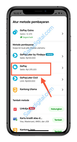 5 Pilih Gopay