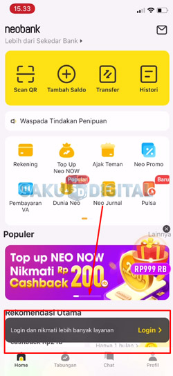 8 Login Akun NeoBank