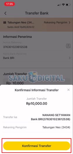 9 Konfirmasi Transfer