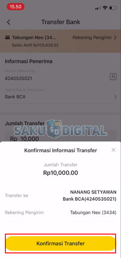 9 Konfirmasi Transfer