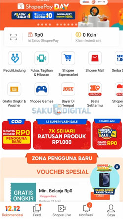 1 Buka Aplikasi Shopee