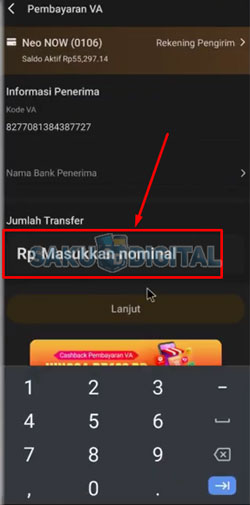 15 Tentukan Nominal Top Up