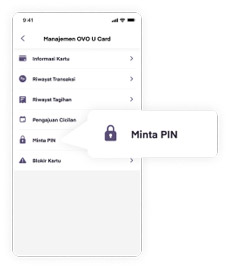 3 Tap Menu Minta PIN