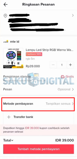 5 Klik Payment Method