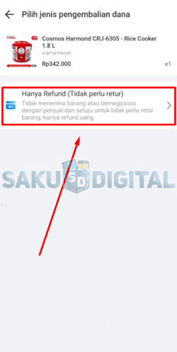 6 Pilih Hanya Refund