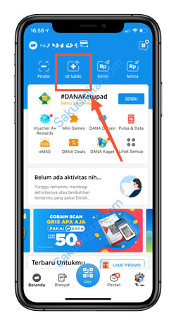 2 Pilih Menu Isi Saldo 1