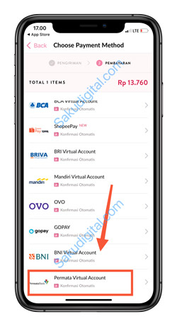 6 Pilih Bank Permata Va