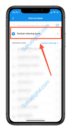 4 Tap Tambah Rekening Bank