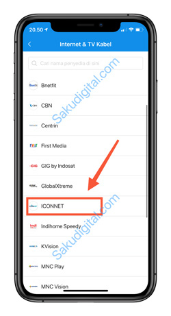 3 Pilih Iconnet