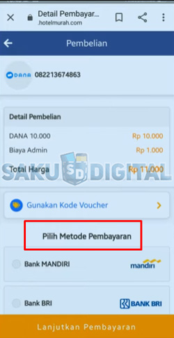 6 Pilih Metode Pembayaran