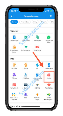3 Pilih Menu Cicilan