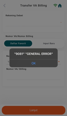 9081 General Error