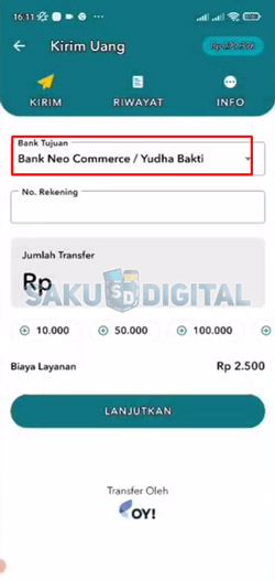 10 Pilih Bank Tujuan