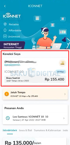 3. Klik Informasi Pelanggan