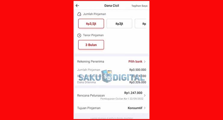 Atur Pinjaman Dana Cicil