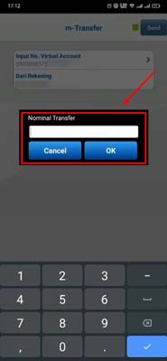 masukkan nominal transfer
