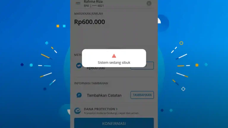 DANA Sistem Sedang Sibuk
