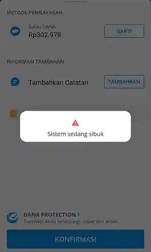 cara mengatasi maaf saat ini sistem kami sedang sibuk dana